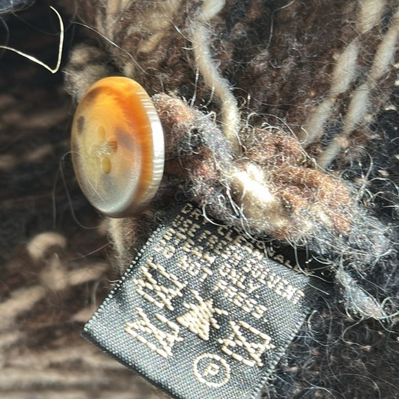 Eddie Bauer Nanaimo Handknit Brown Merino Wool Cozy Cardigan MOHAIR/MERINO - Picture 14 of 15